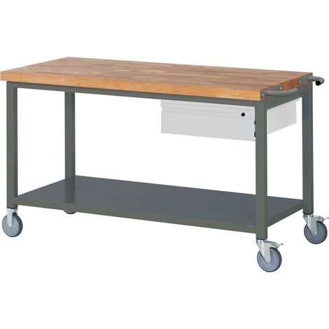 STIER Fahrbare Werkbank Premium mit 1 Schublade und Ablageboden BxTxH 1500x700x880 mm (1/5)