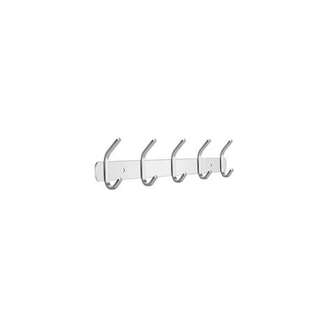 Wandgarderobe mit 5 Haken – Wandgarderobe aus Edelstahl, modernes Design, Handtuchhalter für Bad, Schlafzimmer, Flur, Wohnzimmer – Crezuo