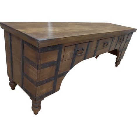 Mueble bajo de madera artesanal 165-175x45x57h cm (1/5)