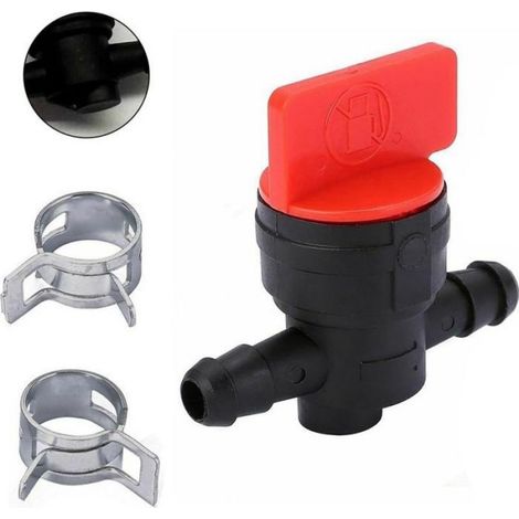 Robinet À Essence - Vanne D'arrêt Carburant - Compatible Tuyau 6 À 8 Mm - Pour Tondeuse Et Moteur Diesel - 1 Pièce (1/5)