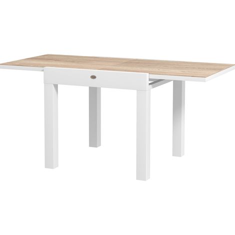 Table de jardin extensible 6 personnes aluminium rectangulaire 60 x 80 x 75 cm
