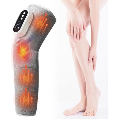 Appareil de massage des jambes, sans fil, 3 en 1, 3 intensités et 3 modes, pour les jambes, les lipœdèmes, les cuisses, les mollets et les jambes fatiguées (1/5)
