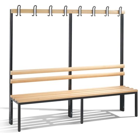 Banc d'armoire C+P Basic, H1650xL1960xP403mm Cadre de couleur noir gris noir (1/3)