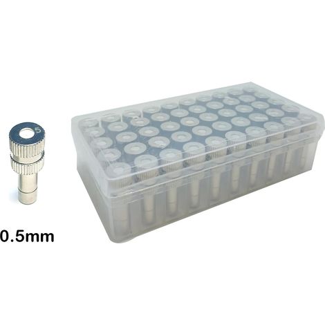 Buse de brumisation à verrouillage rapide (0,5 mm) - 50 pièces/boîte - Raccord en T - Arroseur de jardin rafraîchissant et humidifiant (1/5)