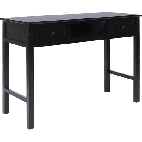 Maison Exclusive - Schreibtisch Schwarz 108x45x76 cm Massivholz P