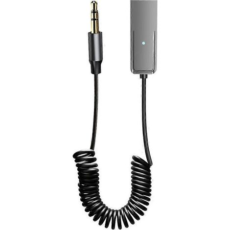 Adaptateur Bluetooth AUX pour voiture, prise audio 3,5 mm, récepteur 5,2 mm, port USB, kit mains libres pour voiture avec microphone. (1/5)