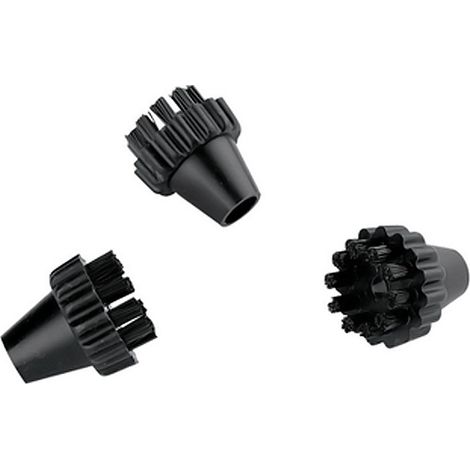 Accesorio aspiradora Polti Vaporetto kit 3 cepillos nylon negro 12cm