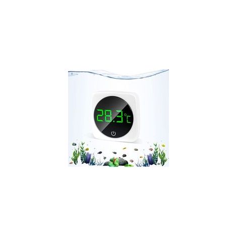 Thermomètre Aquarium,écran Tactile,Capteur de Température Précis pour Aquarium,Thermomètre D'eau,économie D'énergie et Thermomètre D'aquarium Autocollant pour Poissons et Animaux Aquatiques (1/5)