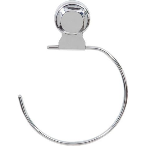 Porte serviette anneau COMPACTOR à ventouse, acier chromé, largeur 140 mm (1/6)