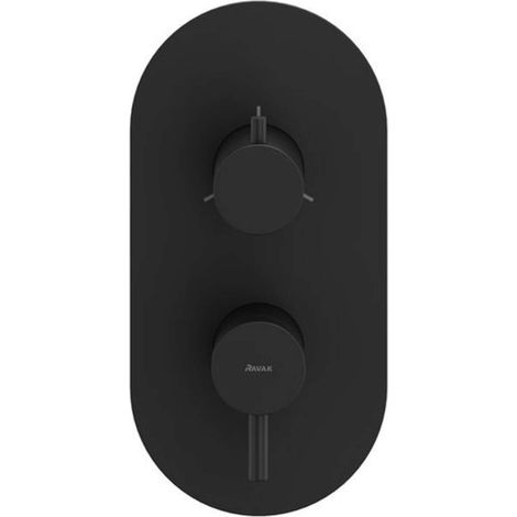 Ravak Espirit - Miscelatore da incasso, per 3 apparecchi, nero opaco X070283 (1/4)