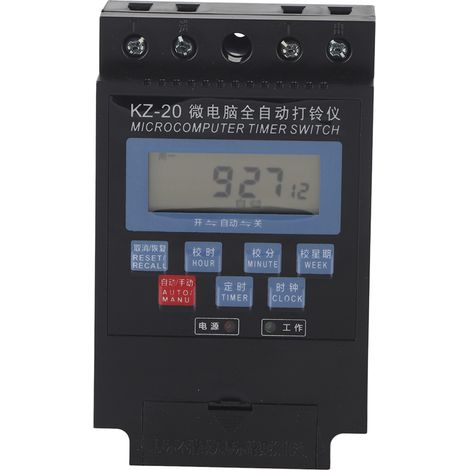 Minuterie électrique programmable KZ-20 220V, relais temporisé scolaire ON/OFF, interrupteur à micro-ordinateur (1/5)