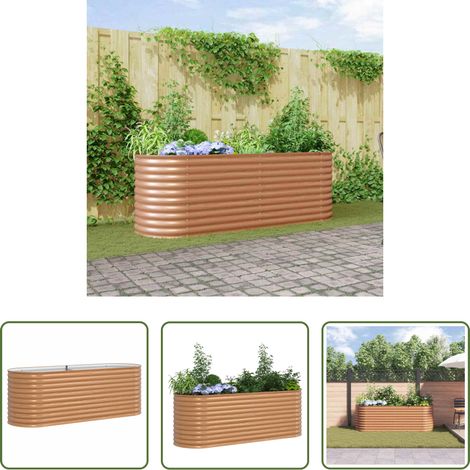 Hochbeet - Hochbeet Braun 240 x 80 x 81 cm Stahl (1/5)