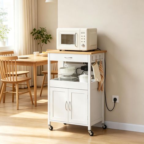 Carro de cocina móvil, carro de aparador práctico, carro de almacenamiento versátil, asistente de cocina compacto, isla de cocina (solo con carro de cocina) (1/5)