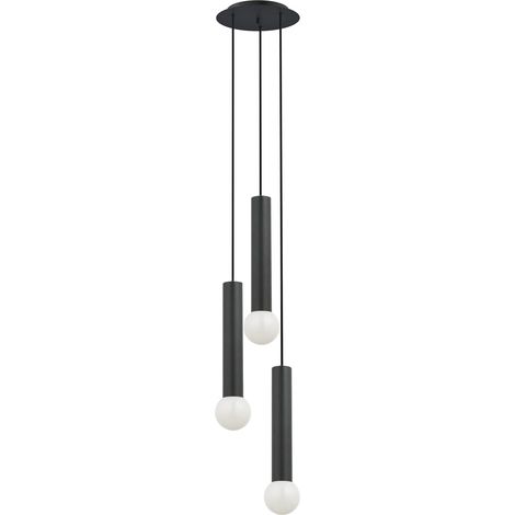 Nowodvorski Baton 7856 lampadario nero metallo 3xE27 (1/3)