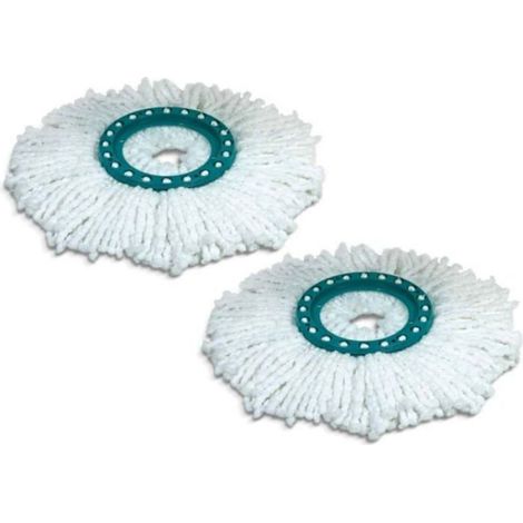Tete De Rechange Clean Twist Disc Mop - Microfibre Absorbante Pour Carrelage Et Sol En Pierre - Lot De 2 (1/4)