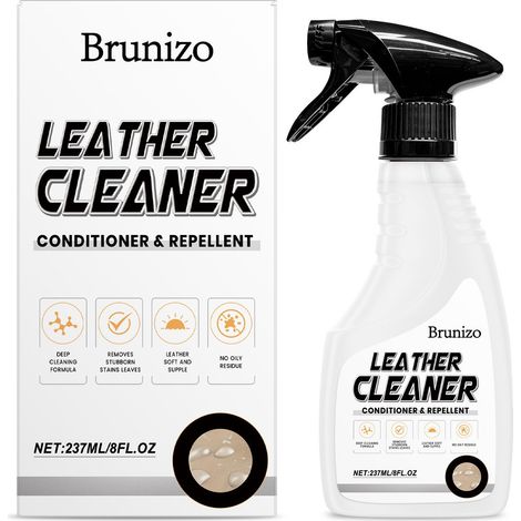 Produit nettoyant et revitalisant pour le cuir, pour la maison et la voiture : nettoyage en profondeur, dégraissage, élimination des taches, ravivement et éclat – 237 ml (1/5)