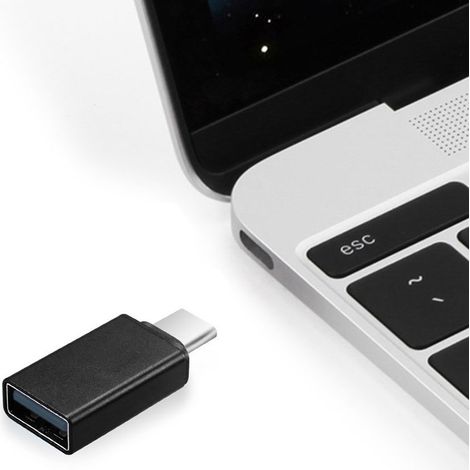 Femelle  USB Type A 4 broches  Mâle  USB-C 24 broches  Noir (1/2)