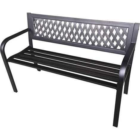 PANCHINA 'BORGARINO' cm. 119 x 50 x h.75 - nera