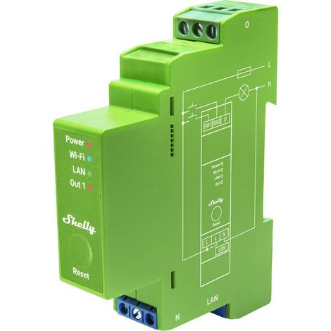 Regulador de intensidad Shelly Pro Dimmer 1 WiFi/Bluetooth de 1 canal para riel DIN (1/3)