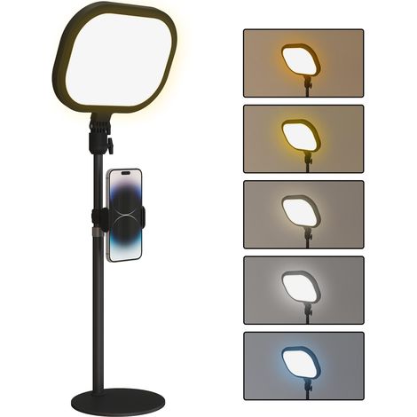 Lampe de Bureau LED Dimmable 5 Modes de Couleur 10 Niveaux Noir (1/5)