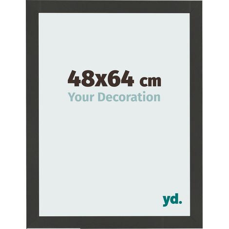 yd. - Cadre photo 48x64 - Noir Grain de Bois - MDF - Bologna (1/5)