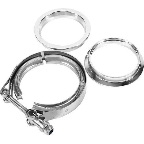 Tuyau d'échappement automobile 304 pince en acier inoxydable 3.0inch-76mm (1/5)