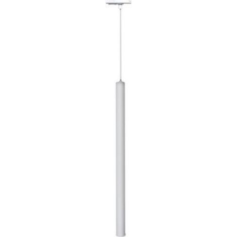 Faretto led a sospensione 3w cilindro 60cm per binario track monofase lampada proiettore nero bianco Bianco