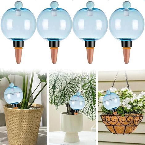 4 x 500 ml Blue Self-Watering and Irrigating Plant Watering Balls (1/5)