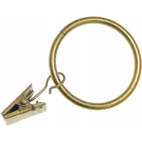 Anello con clip Ø 37 mm Asta per tende in metallo stile antico Aste per tende 20 pezzi (1/5)