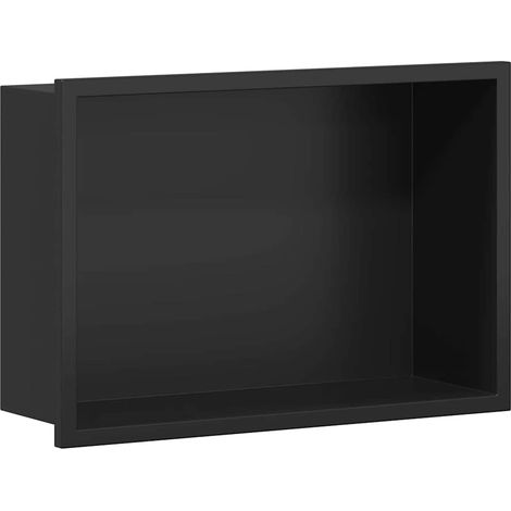Maison Exclusive - Nicchia per doccia Nero 30 x 20 x 9,5 cm Acciaio inossidabile