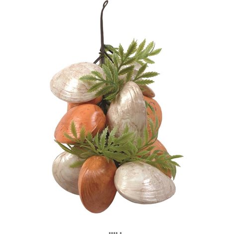 Grappe de Coquillages artificiels en Plastique soufflé L 35 cm (1/3)
