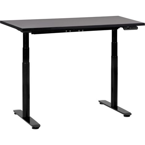 Schreibtisch elektrisch höhenverstellbar DESTINAS Schwarz 120 cm 72 cm