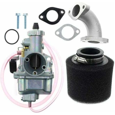 Kit de carburateur VM22 26 mm pour tuyau d'admission Mikuni Dirt Bike 110 cc 125 cc 140 cc Lifan YX, modèle : argent (1/4)