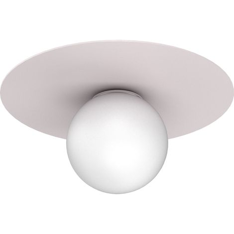 Plafonnier décoratif boule kasmir blanc 1xE27 15W Luminex Flat (1/2)
