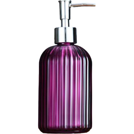 Distributeur De Savon En Verre - 400 ml - Bouteille Transparente Rechargeable Avec Pompe - Pour Salle De Bain Cuisine Bureau (1/5)