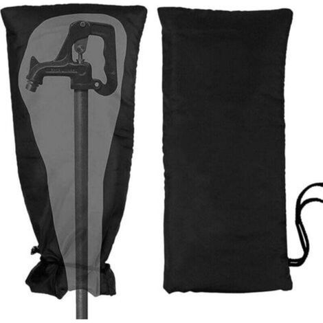 Grand Extérieure Robinet Couverture pour l'hiver, Épaissie Anti-Congelé Étanche en Plein Air Robinet Protecteur, 51 x 20cm, Réutilisable Épais Étanche Isolé Robinet Couverture Noir(1Pcs)