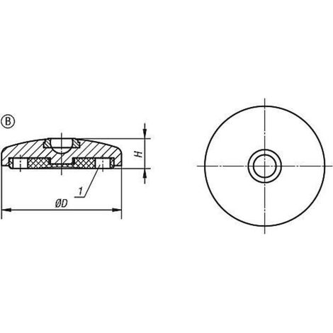 KIPP Teller für Gelenkfuß 40mm Zinkdruckguss (1/2)