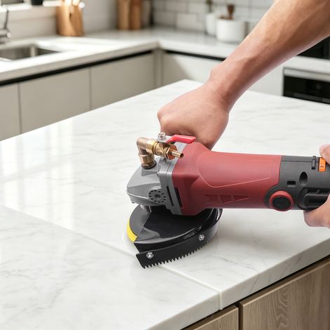 Polisseur humide main en pierre électrique 220 V, Polisseur à Disque Simple Ø 100mm moteur Brushed 860 W 5000RPM (1/5)