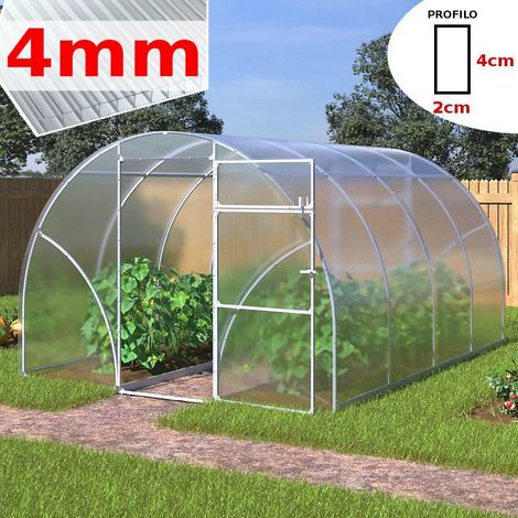Serra Volcan Plus 3x10m con copertura policarbonato alveolare 4mm (1/5)