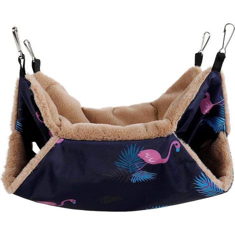 1 Hamac double couche 34x34 cm tissu doux rongeurs lapin furet chinchilla cochon d'Inde (1/5)