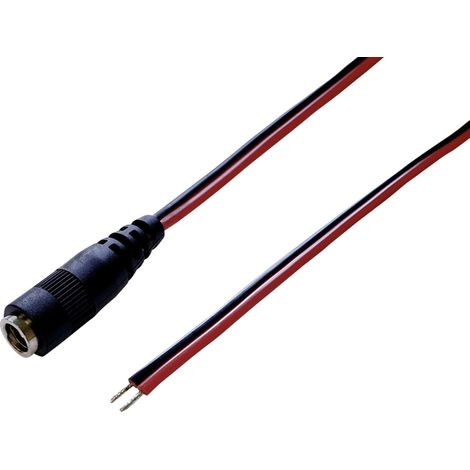 TRU COMPONENTS 1582279 Niedervolt-Anschlusskabel Niedervolt-Buchse - offene Kabelenden 5.5 mm 2.5 mm