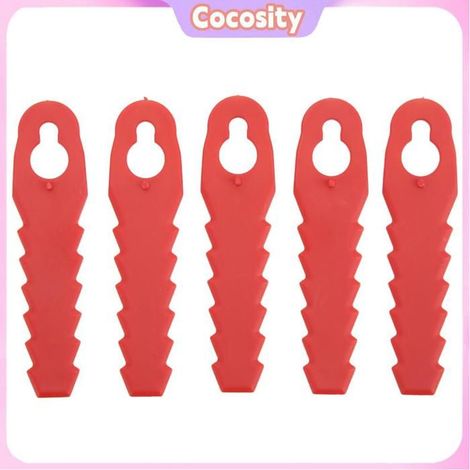Lames de rechange pour tondeuse à gazon - COCOSITY - Pack 25 - Plastique durable - Rouge - Compatible éplucheurs et bordures (1/4)