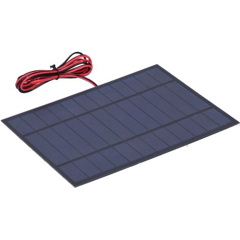 Solarstrom-Epoxid-Modulplatine DC6V 6W Polysilizium-Werkzeugzubehör mit 200 cm rotem/schwarzem Kabel (1/5)