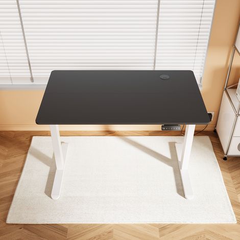 ELEGANT Standing Desk 1200x600mm, Height Adjustable Ergonomic Office Desk, 60KG Weight Capacity, Black