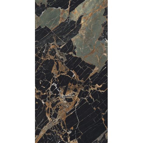 Grès Cérame Effet Marbre Noir/Vert Brillant 60X120 - EEPS1552 (Ceramishop.fr) (1/5)