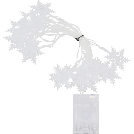 Guirlande lumineuse flocon de neige à piles, lampes décoratives de Noël à LED, accessoires