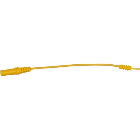 Borne d'entrée 4,00 mm sur douille d'adaptateur d'essai 0,8 mm, plat (jaune) (1/5)