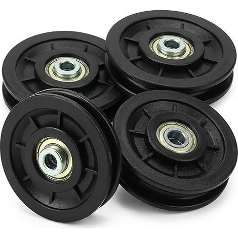 Roulement Poulie en Nylon Roue Universelle pour Équipements de Fitness Convient aux Cordes jusqu'à 7 mm (1/5)