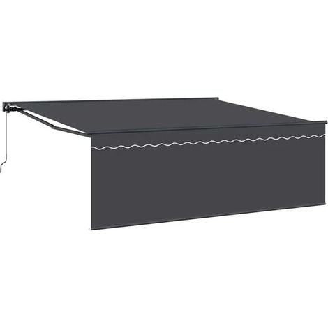 Store banne rétractable, gris anthracite, 400 x 300 cm (1/5)