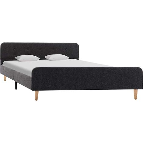 Maison Exclusive - Estructura de cama de arpillera gris oscuro 90 (1/5)